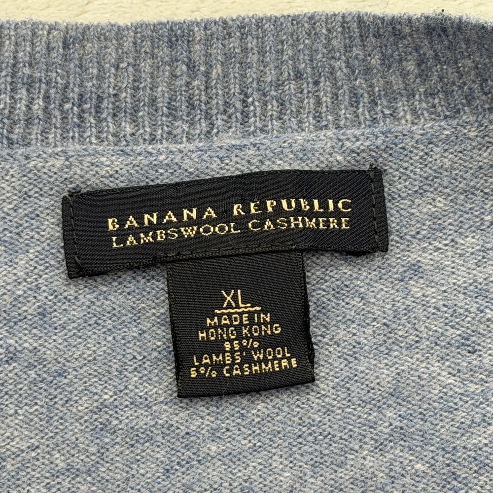 Banana Republic Sweater Mens XL Lambs Wool Silk Blends - Picture 3 of 10